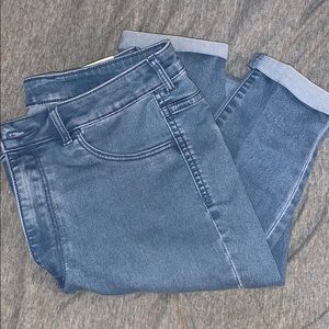super high waisted, light wash H&M jeans